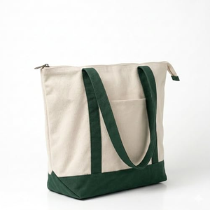 Sac fourre-tout en toile pour femmes, style tendance, écologique, pour les courses, avec poche, sac en coton avec logo imprimé personnalisé - Product Image 5
