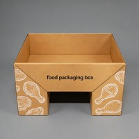 Boîte à frites et nuggets de poulet biodégradable avec sauce, boîte à emporter de qualité alimentaire, boîte à pique-nique écologique, boîtes à collation en kraft