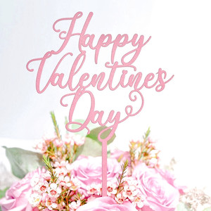 Feliz Día de San Valentín acrílico pastel Topper para boda aniversario pastel decoración acrílico brillo pastel Topper para decorar Valen - Product Image 2