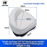 Chaise de pêche triangulaire marine, siège dédié à la pêche en bateau avec protection solaire extérieure, siège de pêche à la ligne à dégagement rapide