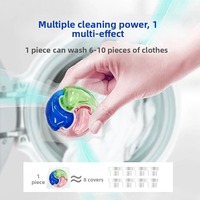 Perles de lessive 5-en-1 de 15g, parfum longue durée, capsules de détergent à lessive, élimination des taches, adoucissantes