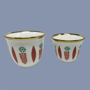 2021 nuovo Fine Bone china Insieme della <span class=keywords><strong>Tazza</strong></span> di Porcellana <span class=keywords><strong>Tazza</strong></span> di Caffè di Ceramica 80cc Arabo Cawa Con <span class=keywords><strong>Oro</strong></span> Con La Montatura Nera - Product Image 4