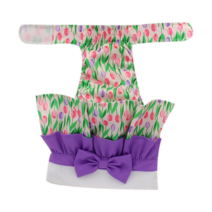 Femelle Pet Couches Imperméables Noeud Papillon Conception XS-L Jupe Chien Sanitaire Pantalon Durable Coton <span class=keywords><strong>Lavable</strong></span> Réutilisable Chien Couches - Product Image 4