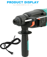 Marteau perforateur rotatif électrique professionnel industriel SDS Plus 800W, haute efficacité, machine de perçage et de cisaillage, longue durée de vie