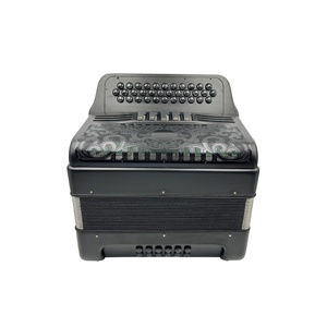 SEASOUND Accordéon professionnel 34 boutons 12 basses 5 registres <span class=keywords><strong>Noir</strong></span> <span class=keywords><strong>mat</strong></span> Grille noire Boutons noirs JB3412D Acordeon Musical OEM - Product Image 3