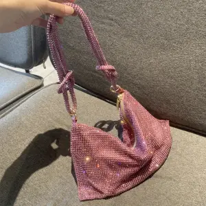 Rewin 2022 Reise urlaub Chic Abend Handtasche Shiny Glitter Geldbörse Voll Strass Hobo Tote Bucket Umhängetasche für Frauen