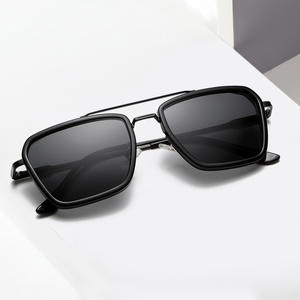 Nuevas gafas de sol de moda unisex con montura completa, lentes TAC, protección UV400, estilo dorado y negro 1072 - Product Image 5