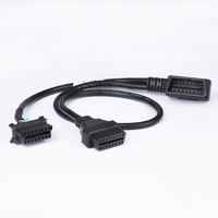 Cable de extensión automotriz OBD2 1 a 2 Cable de conexión OBD Arnés dedicado de 16 pines
