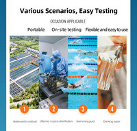 Testeur de chlore résiduel et d'ozone dissous 2-en-1 de type stylo pour l'analyse de la qualité de l'eau
