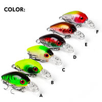Leurre de pêche crankbait 45mm 3.5g, leurre dur artificiel wobbler, design japonais, pour carpe et bar rayé