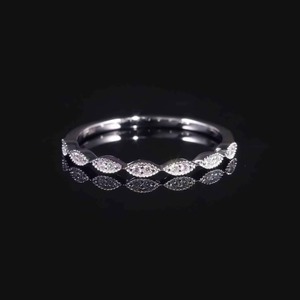 แหวนเพชรโมอิสซาไนต์ทองคำขาว 14K คุณภาพพรีเมียม สำหรับงานที่เป็นทางการ งานหมั้น และงานแต่งงาน จากซัพพลายเออร์อินเดีย - Product Image 4