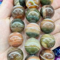 Bandes rouges et vertes en agate, grosses perles de 20 mm, 1,5 mm de diamètre, pierres naturelles lisses et rondes pour la fabrication de bijoux, 380 mm/brin