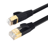 CAT7 kabel jaringan SFTP Ethernet LAN RJ45 kabel Patch tembaga telanjang 8 pasang kabel komunikasi kecepatan tinggi