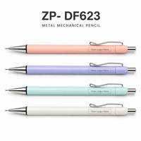 Lápiz Mecánico de Aleación de Aluminio Premium ZHUOPIN ZP-DF623 de 0.5mm 0.7mm con Logotipo Personalizado, Embrague de Latón para Dibujo Profesional, Venta al por Mayor