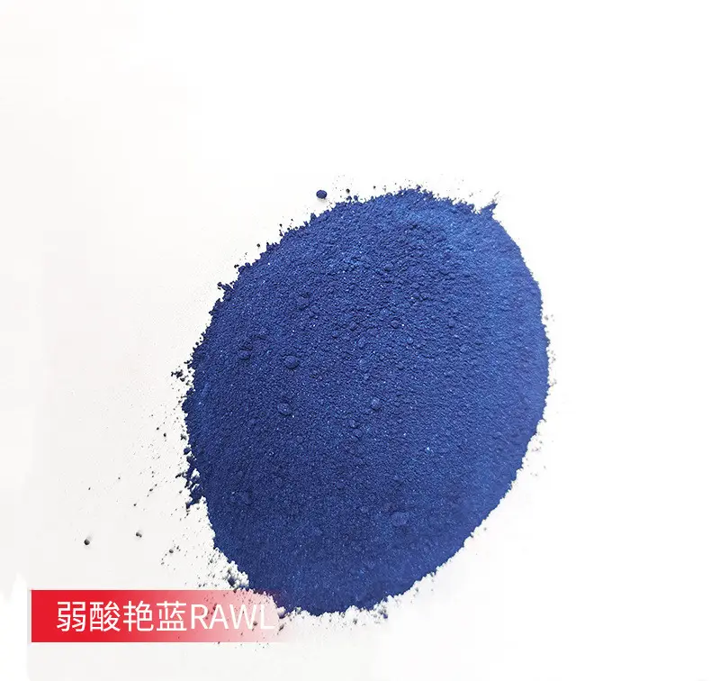 กรดสีน้ำเงิน80 C. I. 61585อ่อนแอกรดสดใสสีฟ้า RAWL 150% สำหรับการย้อมสีผ้าไหมไนลอนและผ้าขนสัตว์