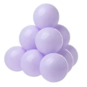 Balles jouet en plastique violet clair, 12 balles, 8cm