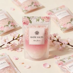 Sachet en plastique personnalisé avec logo imprimé, refermable et résistant à l'humidité, pour emballage de savon au sel de mer - Product Image 2