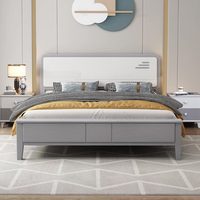 Cadre de lit en bois massif de luxe abordable, lit double, lit king size, lit queen size, style européen pour la chambre à coucher