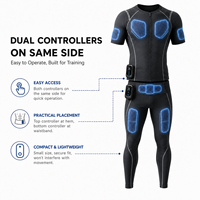 Smart Wireless EMS Yoga-Set für Herren mit Dual-Controllern, Wassersprühfunktion, Puls-Trainingsanzug, Jumpsuit, Workout-Fitness-Activewear Boutique