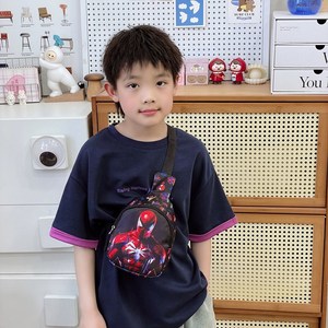 Nuova borsa per bambini, per ragazzi, alla moda ed elegante, portamonete a forma di cartone animato, borsa a tracolla, zainetto casual da esterno, piccola borsa a tracolla. - Product Image 3