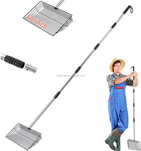 Scooper di pollo e paletta da setacciare con manico regolabile a 4 stadi per la pulizia del pollaio - Product Image 1