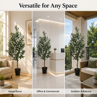 Arbre d'olivier artificiel HGA Premium, tronc réaliste, fruits d'olivier, résistant aux UV, pour intérieur et extérieur, fournisseur en gros
