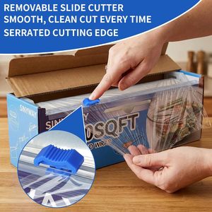 Plastic Food Wrap 12inX2300ft Dispenser With Handle Kitchen Use - Product Image 3