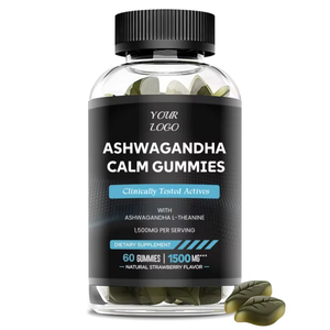 Chất chống oxy hóa tự nhiên hữu cơ Ashwagandha L-Theanine cải thiện trí nhớ & giấc ngủ Vegan Gummies người lớn - Product Image 1