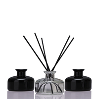 Bouteille diffuseur de parfum en verre vide ronde de 150 ml avec bouchon en liège, pot d'aromathérapie, récipient en verre pour huile parfumée DIY