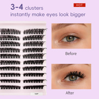 180 PCS Extensions de cils en bouquets style éventail, PBT 3D superposées, volume Baby Curl, Kit de faux cils
