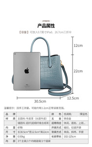 Sacs à main en cuir véritable tendance, sacs fourre-tout de luxe de grande capacité pour femmes, sacs à bandoulière - Product Image 4