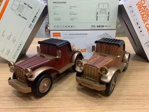 Haut-parleur sans fil A9 Creative Wooden Car Old Fashioned Classic Style Speaker with Mobile Phone Holder - Product Image 2