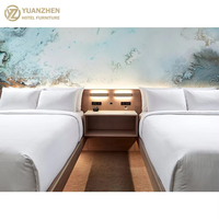 Cambria Suites Ensemble chambre moderne en bois lit et mobilier d'hôtel