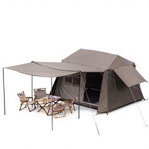Tente de camping portable pliable en Oxford double couche quatre saisons 1500-2000 mm, imperméable et résistante à l'eau, grande taille, ouverture rapide automatique - Product Image 1
