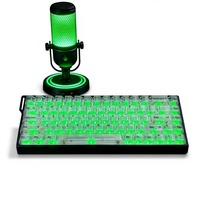 [PC White-Top Foggy Keycaps] Cross-border Bestsellertranslucent Mechanical Keyboard Keycaps English Japanese Russian Korean