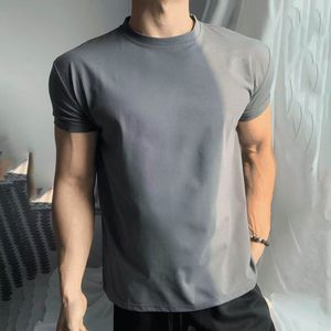 Camiseta Deportiva de Cuello Redondo y Manga Corta con Diseño Estructural para Fitness, Camiseta Sorona para <span class=keywords><strong>Hombre</strong></span> - Product Image 4