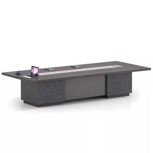 Table de conférence moderne en forme de I pour bureau, mobilier de salle de réunion au design épuré pour bureau à domicile, école, hôtel, salon - Product Image 3