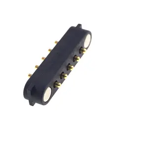 Boa Qualidade 5 Pin Masculino Feminino Micro USB Conector 5 Pin Straight Soldagem Magnética Pogo Pin Connector para Industrial