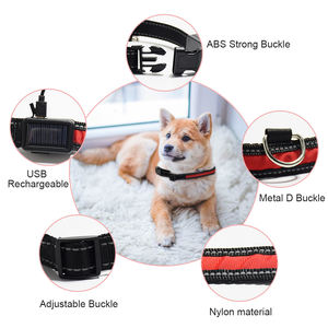 Produk baru kerah tahan air dapat disesuaikan klasik ramah lingkungan nilon LED kerah hewan peliharaan S-M-L ukuran untuk anjing berjalan mendaki - Product Image 5