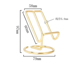 豪华金色玫瑰金黑色支架通用书桌装饰手机配件金属手机座