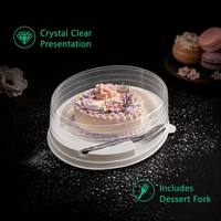 Boîtes en plastique PET de qualité alimentaire pour la restauration, emballages ronds pour pizzas, hamburgers, gâteaux, fourchettes, boîtes en blister recyclables pour sushis, gelées