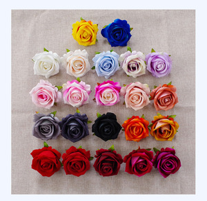 Real Touch Rose 7cm Velours Têtes <span class=keywords><strong>De</strong></span> Fleurs Salle <span class=keywords><strong>De</strong></span> Mariage Festival Décoration DIY Simple Bloom Guirlande Fournitures - Product Image 2