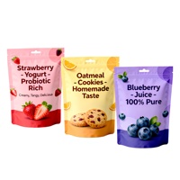 Aangepaste logo's, milieuvriendelijke, voedselveilige, recyclebare, hersluitbare composietfolie, zelfstaande plastic zakken voor gedroogd fruit