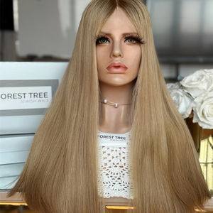 100% cheveux humains HD Lace Top juif casher perruques Top qualité sans colle pleine dentelle perruques pour les femmes blanches - Product Image 1