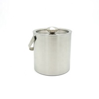1.3 litres En Métal À Double Paroi En Acier Inoxydable Seau à Glace Refroidisseur de Vin Bouteille Refroidisseur Avec Poignée Et Couvercle