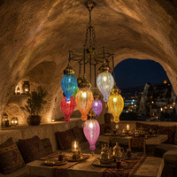 Lampe suspendue marocaine Marrakech 9 Globe, lustre en verre turc