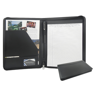 Carpeta de cuero A4 ejecutivo con logotipo personalizado, portafolios para oficina, PU, documentos comerciales, carpeta de archivos, Organizador - Product Image 1