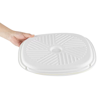Boîtes à pizza jetables compostables en gros, emballages écologiques à emporter, contenants alimentaires biodégradables, kits de fournitures pour fêtes