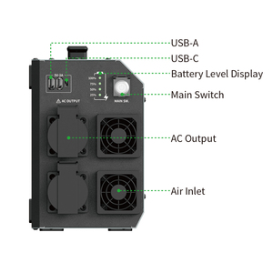 Cuộc sống lâu dài 8000 chu kỳ sử dụng tần số cao được xây dựng trong lớn hình thức LiFePO4 di động Trạm điện cầm tay 500W - Product Image 3