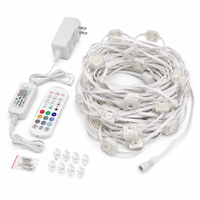 Lampes d'extérieur permanentes intelligentes RGB à piles pour la maison, lampe de gouttière, contrôle par application à distance pour fêtes, jours de match, balcon, toit